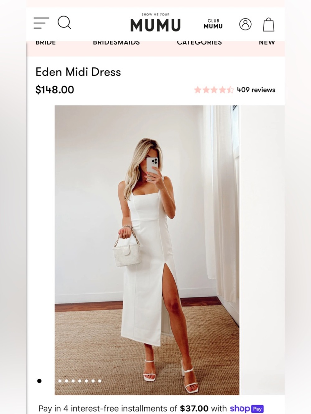 Show me your mumu Eden dress Size large